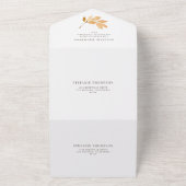 Aquarellfarbene Herbstblattdarbietung Hochzeit im  All In One Einladung (Außenbereich)