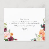 Aquarellfarbene Herbstblüten werden meine Brautjun (Rückseite)