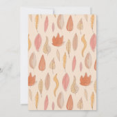 Aquarellfarbene Herbstlaube Beige Herbst 50. Gebur Einladung (Rückseite)