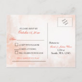 Aquarellfarbene Herbstlaube Hochzeit im Herbst uAw Einladungspostkarte (Rückseite)