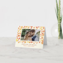 Aquarellfarbene Herbstleaves Foto Dank Karte