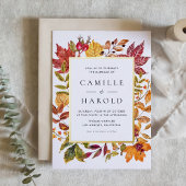 Aquarellfarbene Herbstübergänge lassen Rahmen-Hoch Folieneinladung