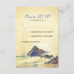 Aquarellfarbene Hochzeit des RSVP Karte
