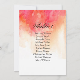 Aquarellfarbene Hochzeitskarte. Korallenplan Einladung