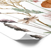 Aquarellfarbene Hübsche Wildblume Geburtsstunde vo Poster (Ecke)