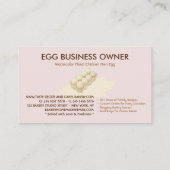 Aquarellfarbene Hühnerhenne Ei Farm pink Visitenkarte (Rückseite)
