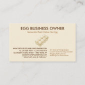 Aquarellfarbene Hühnerhenne Eier Farm beige Visitenkarte (Rückseite)