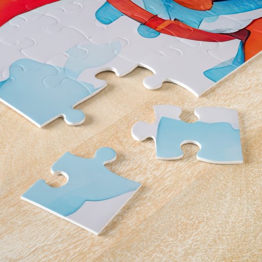 Aquarellfarbene Hunderkleidung Puzzle (Seite)