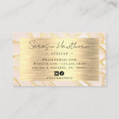 Aquarellfarbene Imitate Goldene Foil gebürstetes M Visitenkarte (Rückseite)