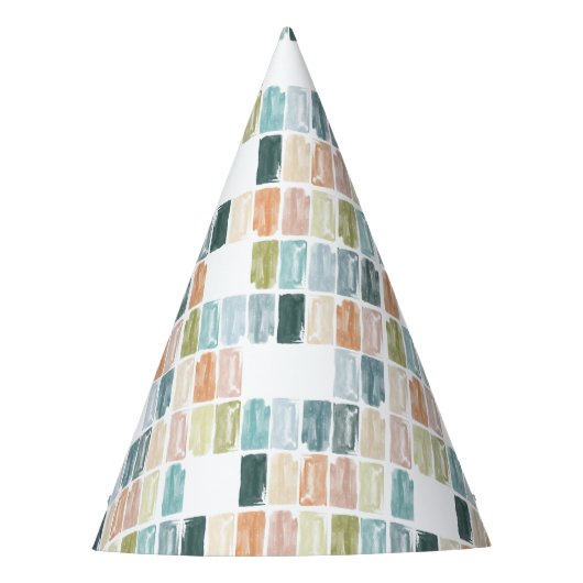 Aquarellfarbene Juwelen Partyhütchen (Vorderseite)