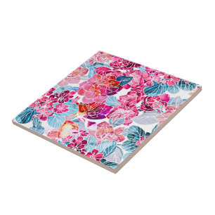 Aquarellfarbene Keramik Tile Fliese