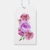 Aquarellfarbene Kirschbäume Pastellbouquet Vielen Geschenkanhänger (Vorderseite)