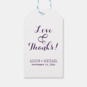 Aquarellfarbene Kirschbäume Pastellbouquet Vielen Geschenkanhänger (Rückseite)