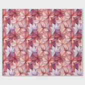 Aquarellfarbene, lebhafte, lackierte Frühlingsblum Geschenkpapier (Flach)