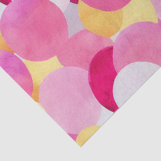 Aquarellfarbene, lebhafte, lackierte Frühlingsblum Seidenpapier (Detail)