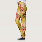 Aquarellfarbene Leggings in Abstrakten Frauenpflan (Links)