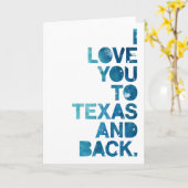 Aquarellfarbene Liebe nach Texas und zurück Karte (Gelbe Blume)