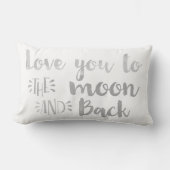 Aquarellfarbene Liebe zum Mond und zurück Lendenkissen (Vorderseite)