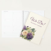 Aquarellfarbene Lila Blume Bouquet- Hochzeitsplane Planer (Anzeige)
