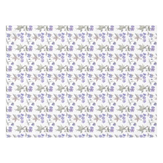 Aquarellfarbene Lila Blumendekoren Zuhause-Dekorat Tischdecke (Vorderseite (Horizontal))