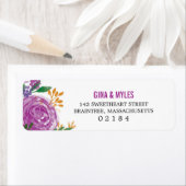 Aquarellfarbene Lila Blüten | RÜCKSENDEADRESSE (Insitu)