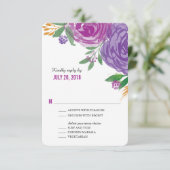 Aquarellfarbene Lila Blüten | UAWG | RSVP Karte (Stehend Vorderseite)