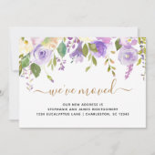 Aquarellfarbene Lila Goldbewegung Ankündigung (Vorderseite)