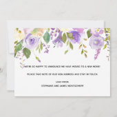 Aquarellfarbene Lila Goldbewegung Ankündigung (Rückseite)