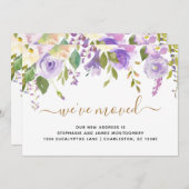 Aquarellfarbene Lila Goldbewegung Ankündigung (Vorne/Hinten)