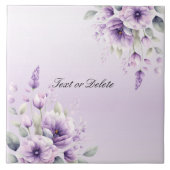 Aquarellfarbene Lila Keramik Fliese (Vorderseite)