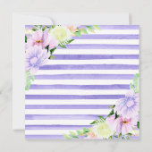 Aquarellfarbene Lila magische Blume 16 . Geburtsta Einladung (Rückseite)