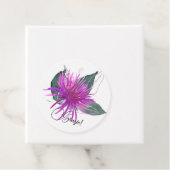 Aquarellfarbene Lila Schmelze und Grüne Blätter Gr Geschenkanhänger (Beispiel)