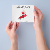 Aquarellfarbene Lippen und Lippenstift-Make-up Flyer (Gruppe)