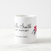 Aquarellfarbene Lippen und Lippenstift-Make-up Kaffeetasse (Mittel)