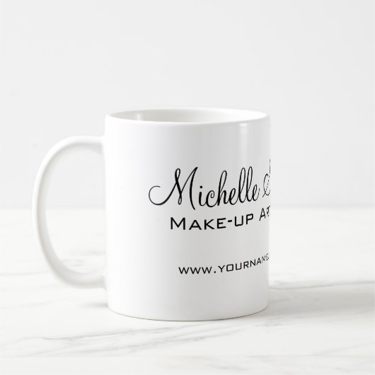 Aquarellfarbene Lippen und Lippenstift-Make-up Kaffeetasse (Links)