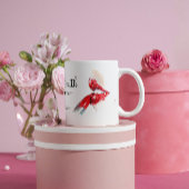 Aquarellfarbene Lippen und Lippenstift-Make-up Kaffeetasse