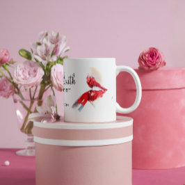 Aquarellfarbene Lippen und Lippenstift-Make-up Kaffeetasse