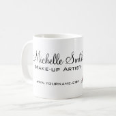 Aquarellfarbene Lippen und Lippenstift-Make-up Kaffeetasse (Vorderseite Links)