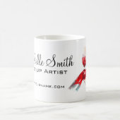 Aquarellfarbene Lippen und Lippenstift-Make-up Kaffeetasse (Mittel)