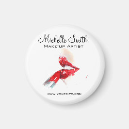 Aquarellfarbene Lippen und Lippenstift-Make-up Magnet