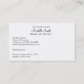 Aquarellfarbene Lippen und Lippenstift-Make-up Visitenkarte (Rückseite)