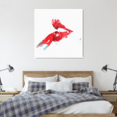 Aquarellfarbene Lippen und Lippenstift Weibliche K Leinwanddruck (Insitu (Schlafzimmer))