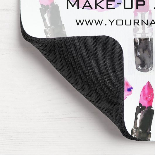 Aquarellfarbene Lippenstift-Schnittmuster Mousepad (Ecke)