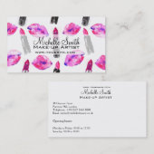 Aquarellfarbene Lippenstift-Schnittmuster Visitenkarte (Vorne/Hinten)