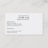 Aquarellfarbene Lippenstift-Schnittmuster Visitenkarte (Rückseite)