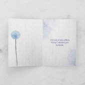 Aquarellfarbene Lüster denken an Sie Karte (Innenseite)