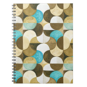 Aquarellfarbene, moderne geometrische, nahtlose Fl Notizblock
