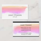 Aquarellfarbene, moderne Visitenkarte (Vorne/Hinten)