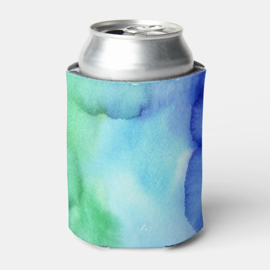 Aquarellfarbene Multicolor-Meeresschattierungen (3 Dosenkühler (Kanne Vorderseite)