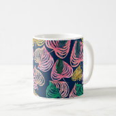 Aquarellfarbene nahtlose Blumenmuster-Äste Kaffeetasse (VorderseiteRechts)